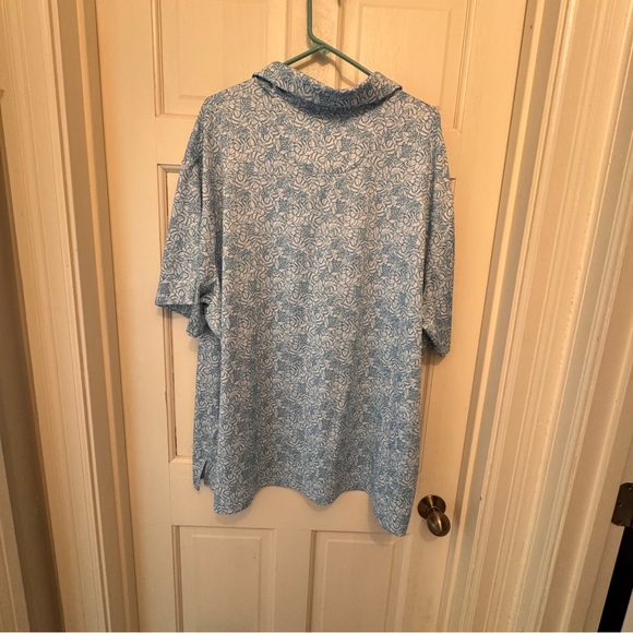 Ben Hogan Blue Patterned Men's Performance Polo Shirt 3XL - Picture 2 of 3